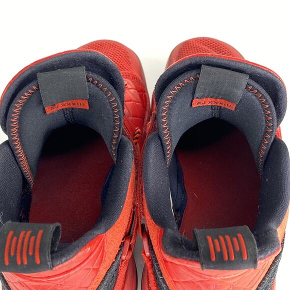 Nike Air Jordan XXXIII 33 Boys Sz 6.5 Hi Top Basketball Shoes AQ9244-600 Red - Picture 10 of 12